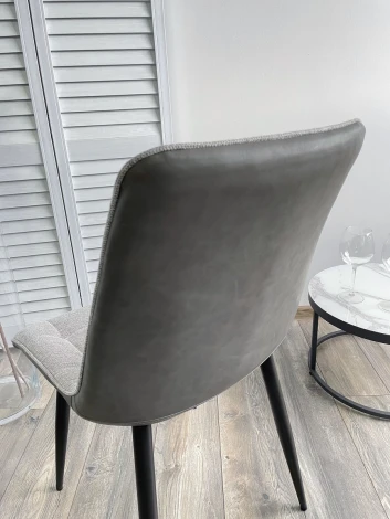 Стул CHIC 1983-07 серый/ RU-07 серая сталь/ черный каркас