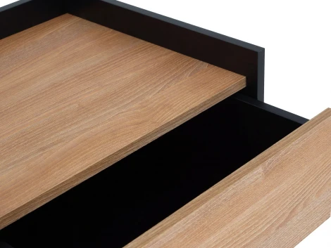 Тумба прикроватная Look ОГОГО (арт.860237), (ЛДСП/Черный)