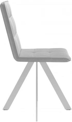 Стул DikLine 230 поворотный B22 GREY, ножки белые
