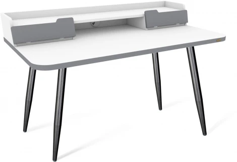 Стол рабочий Sheffilton SHT-TU14/TT31 120/65 ЛДСП черный муар/белый шагрень/серый от фабрики Sheffilton