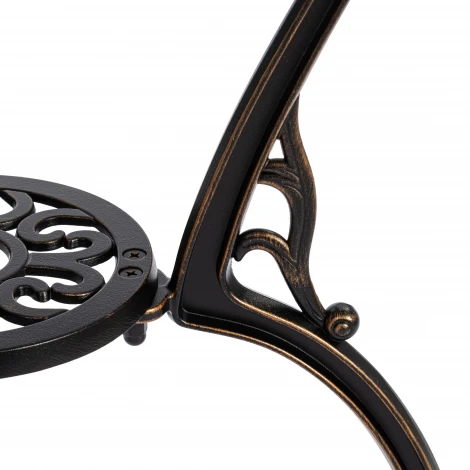 Комплект Secret de Maison Romance/Романс (стол+2 стула) алюминиевый сплав, D60/H67, 53х41х89см, бронзовый Tetchair 10670