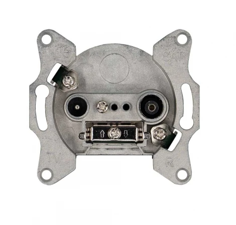 ТВ-розетка оконечная + акустическая (антрацит) Jasmart G-Classic G6204B