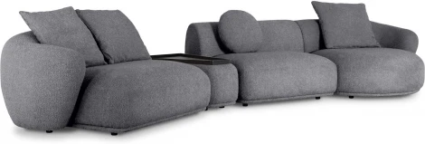 Диван Fabro ОГОГО (арт.853502), (Ткань,Букле/Темно-серый)