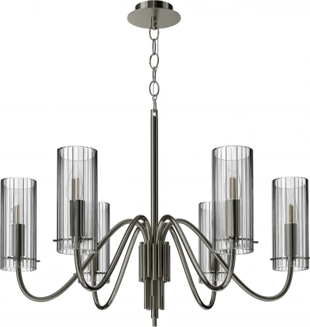 Подвесная люстра ST Luce SL2005 SL2005.103.06 никиль/прозрачный E14 6*40W (220V, на цепи)