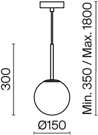 Подвесной светильник Basic form MOD321PL-01W Maytoni (220V, на проводе, шар)
