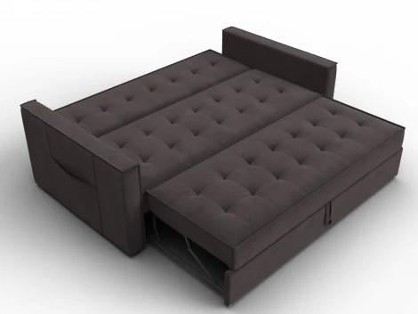 Диван прямой Лига-104 (160) (ЛДСП,Брус,Фанера,Велюр/Коричневый) Лига Диванов 134888