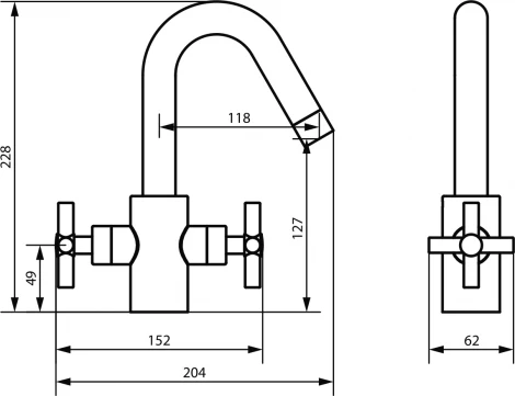 Смеситель Damixa RedBlu Neo Classic 280210000 для раковины