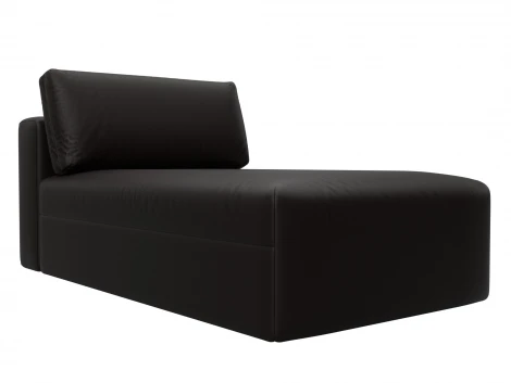 Модуль канапе Лига-060 НПБ (ЛДСП,Брус,Фанера/Пластик/Экокожа/Черный) Лига Диванов 130078