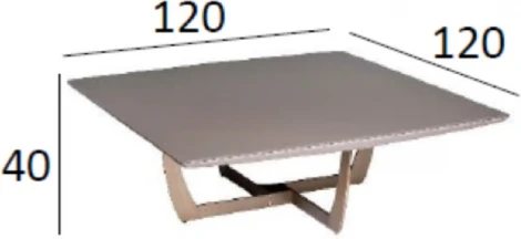 Стол журнальный Space 120*120*40см Garda Decor арт.58DB-CT14803