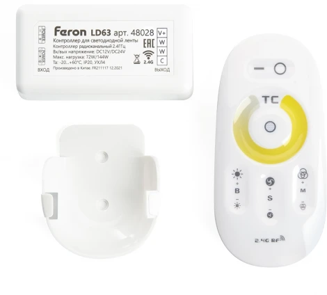 Контроллер CCT для мульти белой светодиодной ленты с П/У белый, 12-24V, LD61 Feron 48028