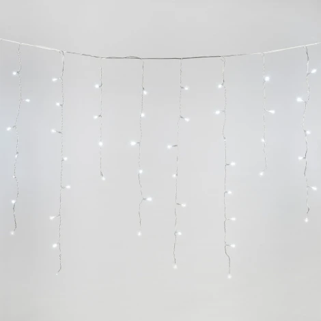 Бахрома светодиодная с эффектом мерцания. 2м. Соединяемая. 100 светодиодов белый свет. ULD-B2007-100/TTK WHITE IP44