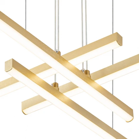 Подвесной светильник 14017/4P Gold Indigo Paralleli V000086L (регулировка яркости, LED, 220V, пульт управления, на тросе)