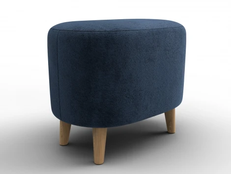 Пуф 003 (ДСП,Фанера/Дерево/Велюр/Синий) Лига Диванов 132359