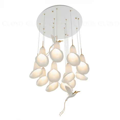 Подвесная люстра Cloyd Osanna 11889 (цветы, птички)