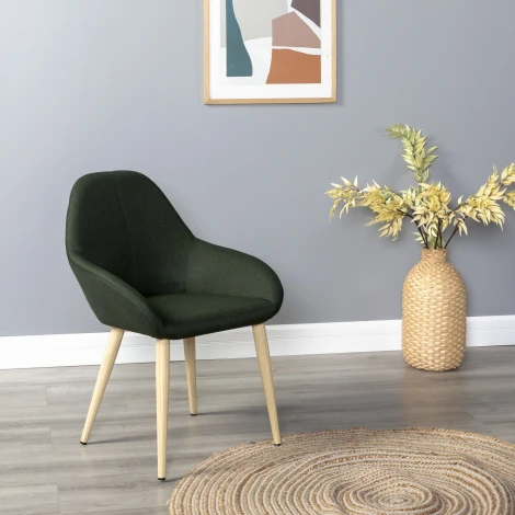 Кресло Kent темно-зеленый/нат.дуб R-Home арт.410119121h_ТмЗел_н.дуб