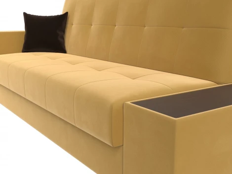 Диван-книжка Лига-020 стол справа (Желтый,Коричневый/Микровельвет) Лига Диванов арт.118495