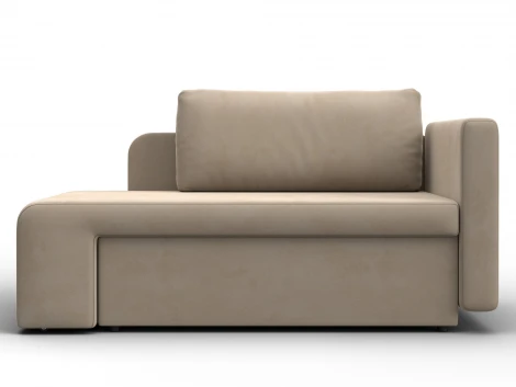 Кушетка Лига-097 (ДВП,ДСП,ЛДСП,Брус/Пластик/Велюр/Бежевый) Лига Диванов 134763