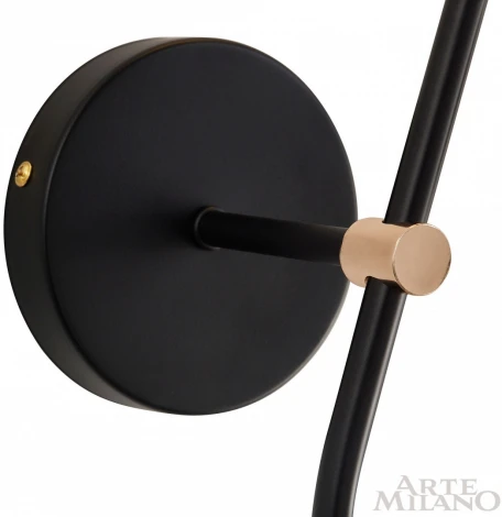 Бра Arte Milano Ferrara-71040 274802/1+1B BK/GD (220V)