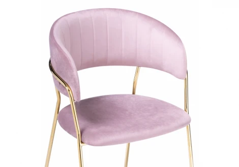 Стул на металлокаркасе kamelia pink / gold