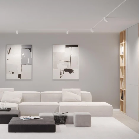 Трековый светильник Downlight низковольтный диммируемый Novotech Flum 359493 SHINO белый LED 12W 48V 3000-6500K (управление смартфоном, умный дом - Алиса, Tuya Smart, Smart Life)