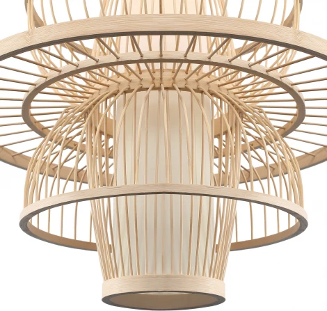 Подвесной светильник ST Luce Alma SL6241.513.01 Древесный/Белый E27 1*40W (220V, на проводе)