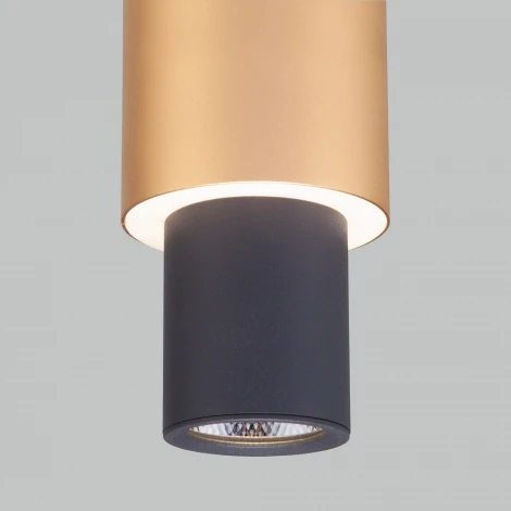 Подвесной светильник Eurosvet Bento 50204/1 LED черный/матовое золото (220V, на проводе, круглые)