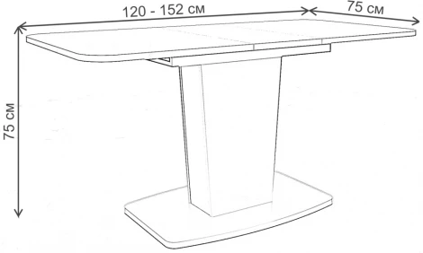 Стол на тумбе Woodville Токио-28 белый 515102