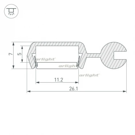 Профиль POLI-2000 ANOD (Алюминий) 021738 Arlight