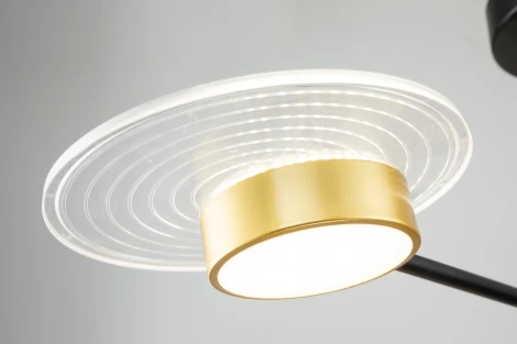 Люстра потолочная светодиодная на штанге Halo 10211/SG LED*212W Gold/Black