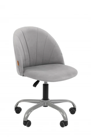 Кресло Chairman Home 117 Россия ткань Т-53 св. серый, серая крестовина