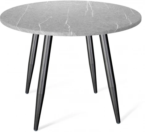 Стол Sheffilton SHT-TU14/TT 90 МДФ черный муар/серый мрамор