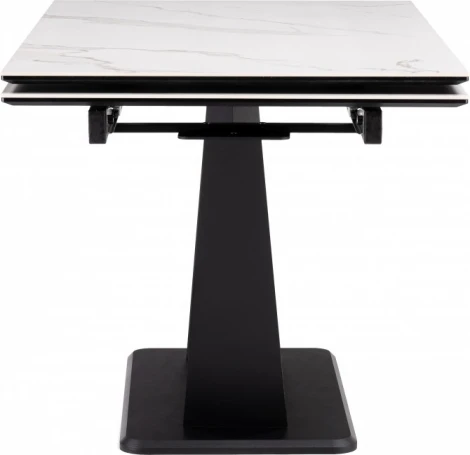 Керамический стол Кели 140 (Кели 140(200)х80х76 белый / черныйй) Woodville арт.588010