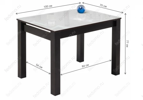 Стеклянный стол Woodville Раймунд венге 462105