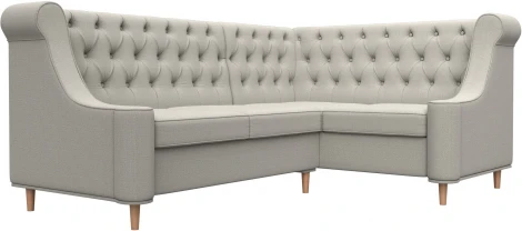 Диван кухонный угловой Бронкс правый угол (Бежевый/Рогожка) Лига Диванов арт.123978