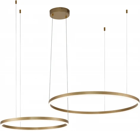 Подвесной светильник Galass V000011L (14001/2P Gold) (LED, 220V, пульт управления, на тросе, кольцо)