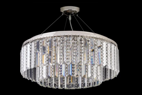Подвесная люстра Arti Lampadari Milano E 1.5.D50.505 N (220V, хрусталь, на тросе, круглые)