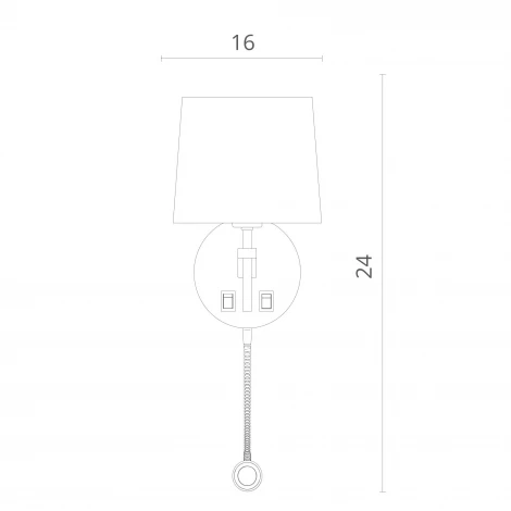 Бра на гибкой ножке Divinare Soprano 1341/02 AP-2 (220V, выключатель)