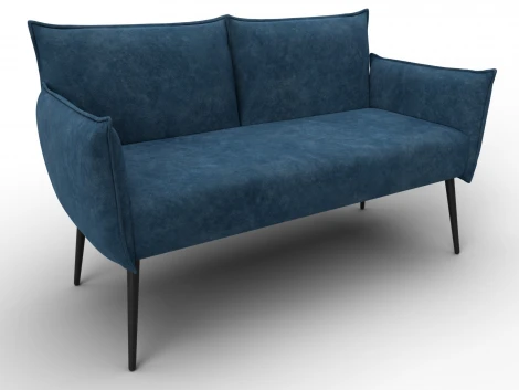 Диван прямой Лига-083 (Фанера/Металл/Велюр/Синий) Лига Диванов 131078
