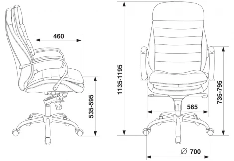 Кресло руководителя Бюрократ T-9950 черный эко.кожа крестовина металл хром