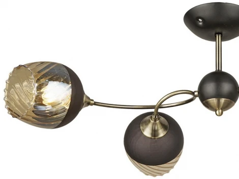 Потолочная люстра на штанге Reluce 04250-0.3-04 BK+AB (220V)