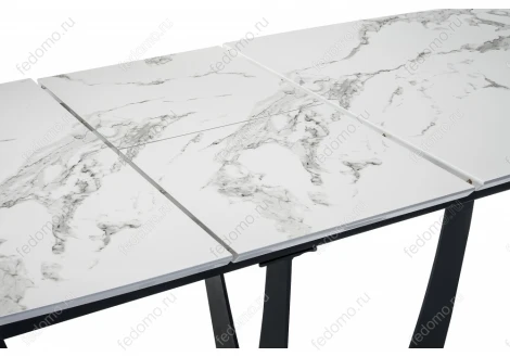 Стол Woodville Миссандея белый мрамор / графит 462085