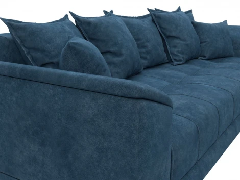 Диван прямой НордСтар НПБ (ДСП,ЛДСП,Брус/Пластик,Металл/Велюр/Синий) Лига Диванов 133194