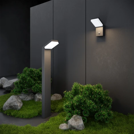 Настеный светильник уличный Elektrostandard Sensor 1541 TECHNO LED серый (220V, датчик движения, IP54)