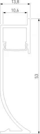 Алюминиевый профиль Elektrostandard LL-2-ALP021 для плинтуса под светодиодную ленту