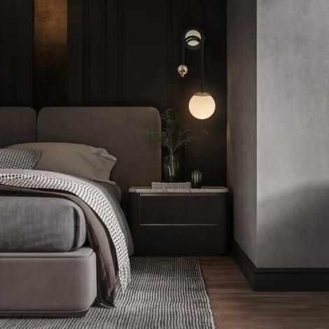 Бра Arte Milano Neapol-73808 274307/1B BK/GD (220V, шар)