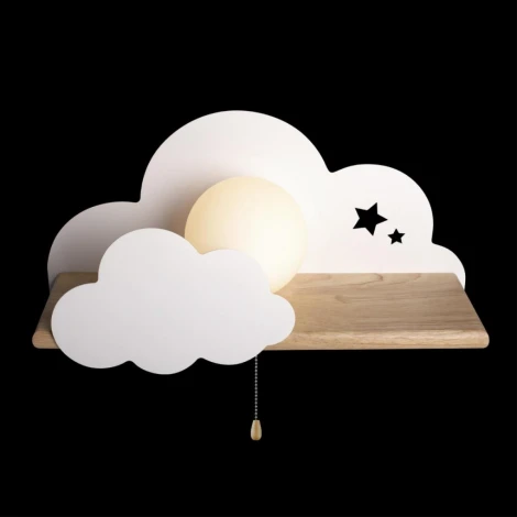 Настенный светильник Loft It Axel 10134 White (для детской, 220V, выключатель, шар)