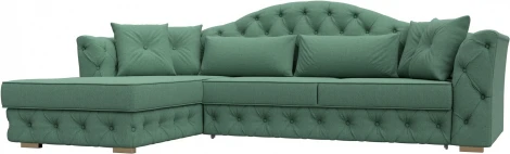 Диван угловой Артис левый угол (Зеленый/Рогожка) Лига Диванов арт.123401L