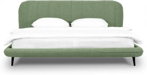 Кровать Amsterdam ОГОГО (арт.845394), (Шенилл/Зеленый)
