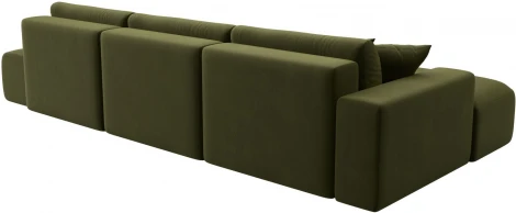 Диван угловой Лига-036 НПБ Модерн Лонг левый угол (Зеленый/Микровельвет) Лига Диванов арт.121419L