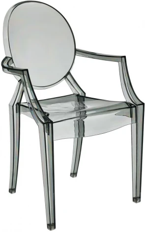 Стул Bradexhome Louis Ghost прозрачный серый FR 0037Y